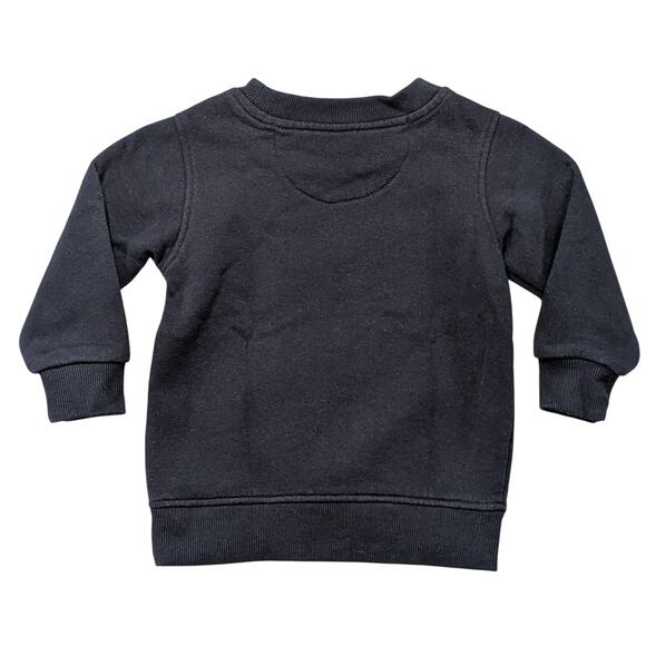 Timberland Baby Boy 18M Navy Blue Logo Sweatshirt Pullover Crew Neck Casual - Picture 3 of 9